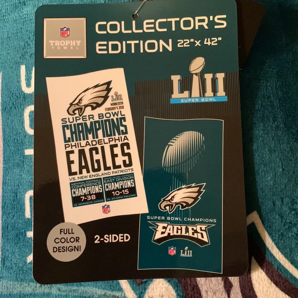 WinCraft Philadelphia Eagles Super Bowl LII Champions 2 Sided Graphic Towel